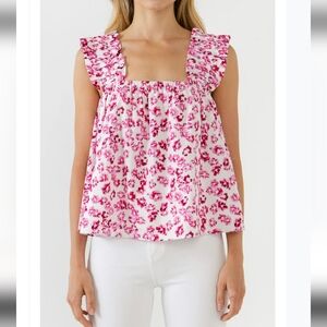 English Factory‎ Womens Floral Tank Top Fairy Dainty Romantic Cottagecore Large
